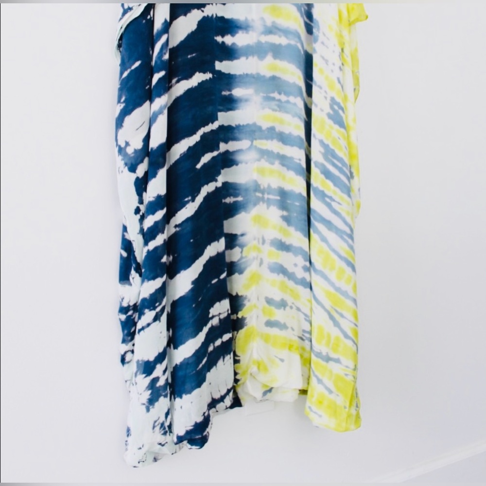 🌟YOUNG FABULOUS BROKE YFB Cyrilla Tie Dye Kaftan Dress in Zest Reef Wash 🌟 M/L - Picture 10 of 16